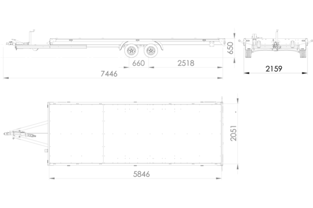 Dépanneuse plate-forme aluminium 2 essieux UNIPLAT 600 ALU – PTAC 3500 kg – Image 2