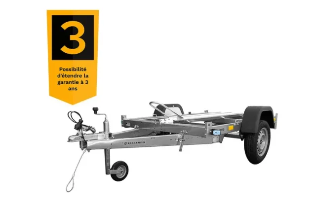 Remorque moto 1 rail UNITRAILER – Sans plancher – Image 3