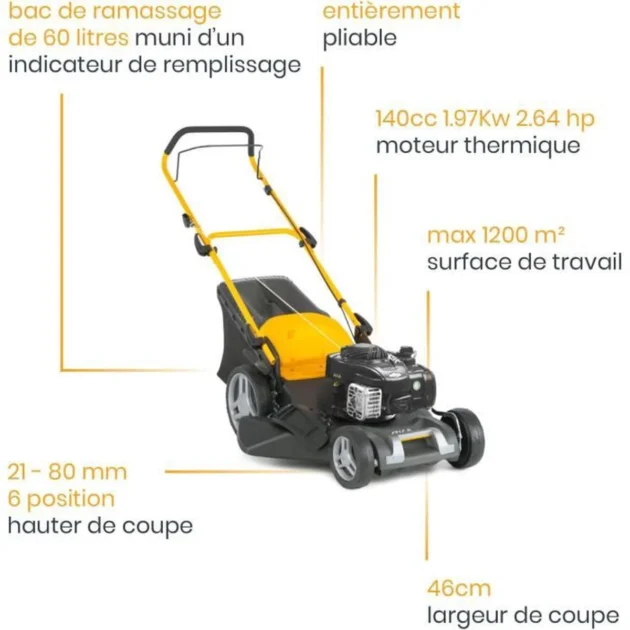 Tondeuse Thermique Combi 48 Q B – Largeur de Coupe 46 cm – Image 2