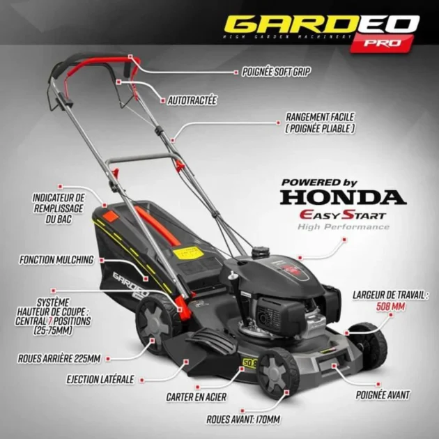 Tondeuse Thermique tractée 167CC avec Moteur Honda – Image 4