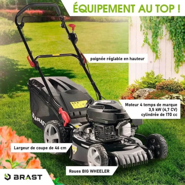 Tondeuse Thermique Tractée 3 en 1 – 170 cm³ – 4,7 CV (3,5 kW) – Image 3