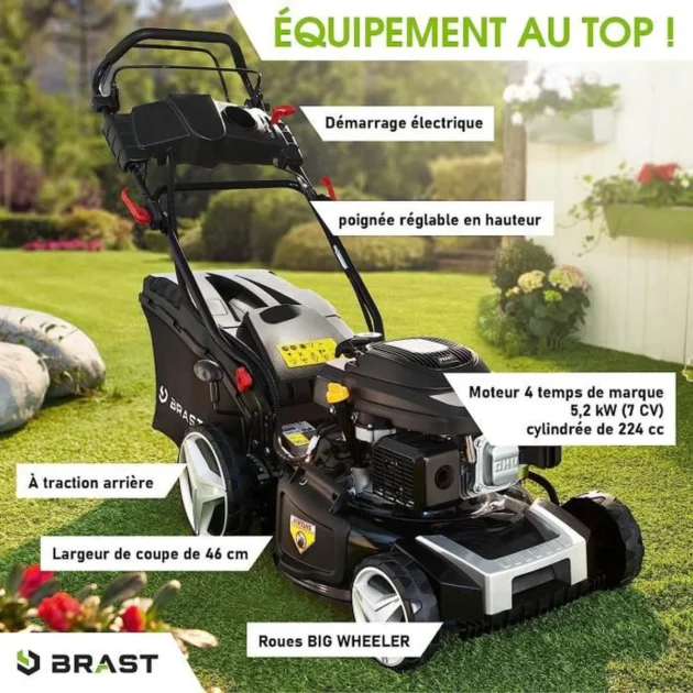 Tondeuse Thermique Tractée 46 cm – 224 cm³ – 7 CV – Image 3
